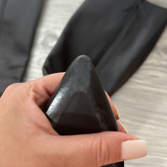 stuart weitzman black leather pointed boots - Picture 10 of 11